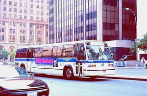 Autobús original Kodachrome Slide NYC 1983 GM RTS #3198 B-45 BOERUM-FULTON 8-23-91 - Imagen 1 de 1