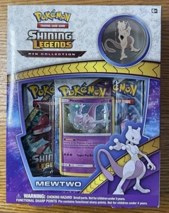 Pokemon Shining Legends Mewtwo Pin Collection Box Sealed - New - Picture 1 of 6