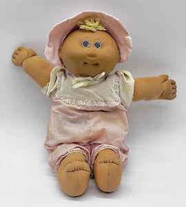 Cabbage Patch Kids Girl Vintage 1985 Blue Eyes Blonde Hair w/Outfit NEEDS TLC - Picture 1 of 12