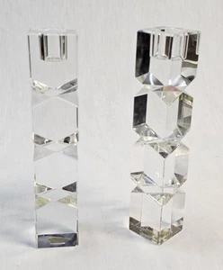 'Lighting By Design' Crystal Candle Holder Set 7.5" - Picture 1 of 16