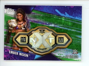 2020 Topps WWE Women's Division Championship Plate Green Ember Moon #/75 - Picture 1 of 2