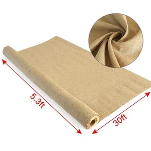 5 Ft. X 15 Ft. 8 Oz. Natural Burlap Fabric For Weed Barrier, Raised Bed, Seed - Picture 1 of 12