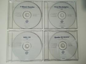 Sega Dreamcast White Label Promo Games Rare Ecco Quake 3 NBA 4 Wheel Thunder