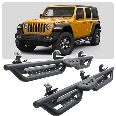 Armor Running Boards for 2018-2025 Jeep Wrangler JL 4 Door Nerf Bar Side Steps - Image 1 of 4