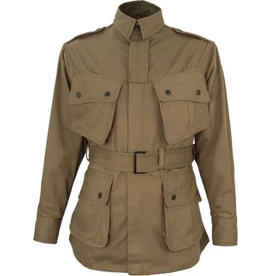 US Army 1942 Reinforced Jump Jacket Paratrooper Officer Brown Wool Uniform - Image 1 of 3