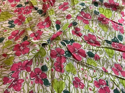 Tela de diseño de remolino floral transparente y abstracto tela textil tela de lino 2 + yardas Foto 1 de 3