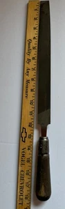 Vintage Simonds Nucut USA File 18 1/5 Inches Long Flat File W/Wooden Handle - Picture 1 of 8
