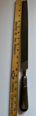 Vintage Simonds Nucut USA File 18 1/5 Inches Long Flat File W/Wooden Handle - Image 1 of 4