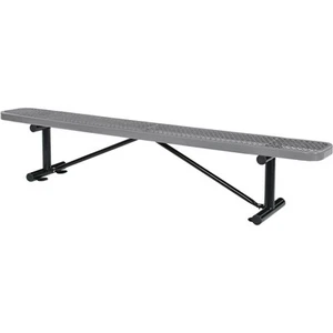 Global Industrial 96"L Expanded Metal Mesh Flat Bench Gray - Picture 1 of 8