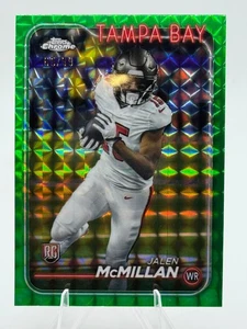 2024 Topps cromo Jalen McMillan refractor geométrico verde/99 novato RC #242 - Imagen 1 de 2