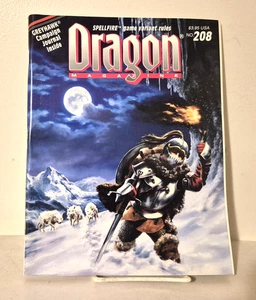DRAGON MAGAZINE, #208, Aug 1994, DUNGEONS AND DRAGONS, Fantasy - Picture 1 of 8