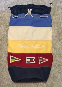 Borsa da viaggio vintage anni 90 Tommy Hilfiger uomo grande tela tracolla borsone palestra - Foto 1 di 7