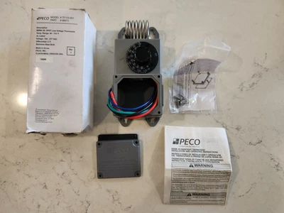 Peco NEMA 4X Line Volt Mechanical Tstat, Open/Close On Rise, Indoor/Outdoor, - Image 1 of 4