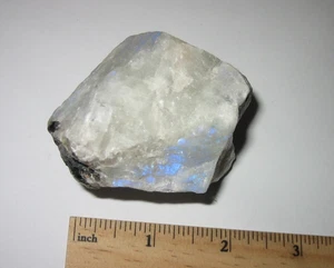 BEAUTIFUL NATURAL ROUGH 2.8" RAINBOW MOONSTONE CRYSTAL STONE MINERAL ~ 163grams - Picture 1 of 8