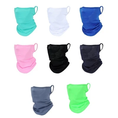 Windproof Neck Scarf Headwear Face Cover Ice Silk Tube Scarf Bandana Face Mask - Image 1 of 4
