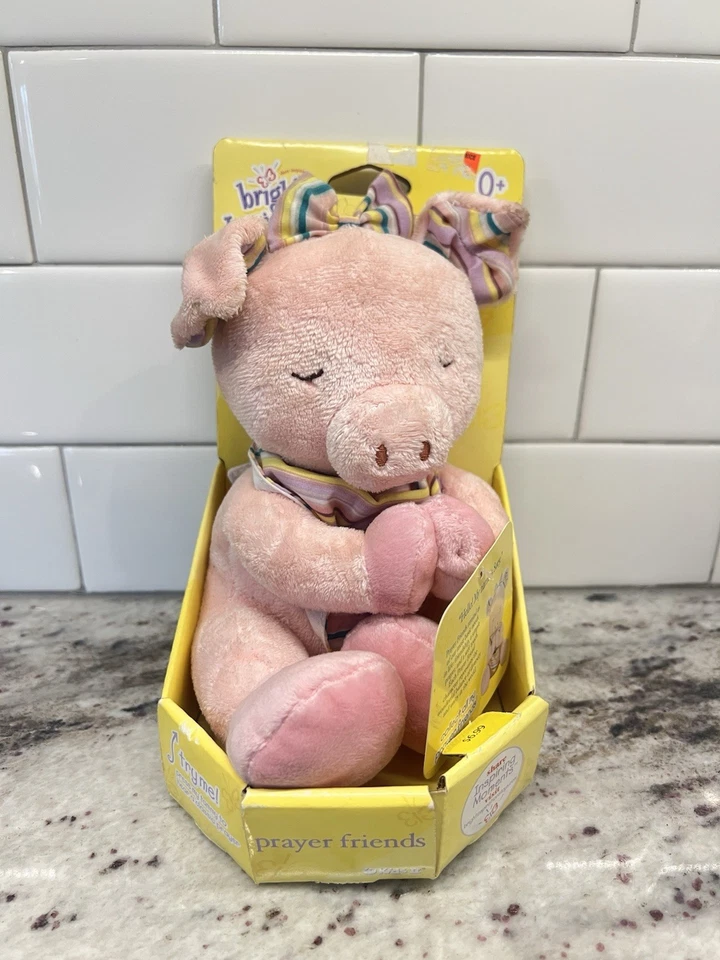 Bright Inspirations Prayer Friends Suey Pink Pig Talking Plush Vintage Rare 2003 - Image 1 of 4