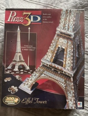 Eiffel Tower 3D Puzzle - 300 Pieces 2 feet tall Hasbro  NIB FACTORY SEALED - Image 1 of 4