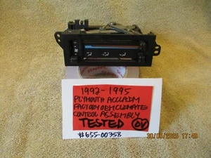 1992-1995 SHADOW ACCLAIM SHADOW FACTORY OEM CLIMATE CONTROL # 5264009 TESTED - Picture 1 of 13