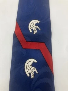 Vintage 1940s 1950s Superba Cravats Tie Atomic Rockabilly Spartan Helmets? - Picture 1 of 5