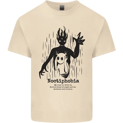 Noctiphobia Phobia of Night Halloween Mens Cotton T-Shirt Tee Top - Image 1 of 4