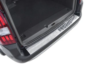 Rear Bumper Sill Protector For Peugeot Partner Mk3 2019-Up Stainless Steel - Imagen 1 de 17