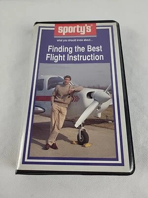 Sporty's Finding The Best Flight Instruction VHS Pilot Training Video Tape - Image 1 of 4