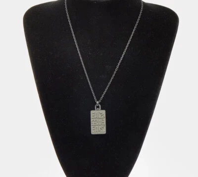 Armani Statement Men’s Necklace Khaki Green Pendant & Chain 55 cm - Image 1 of 4