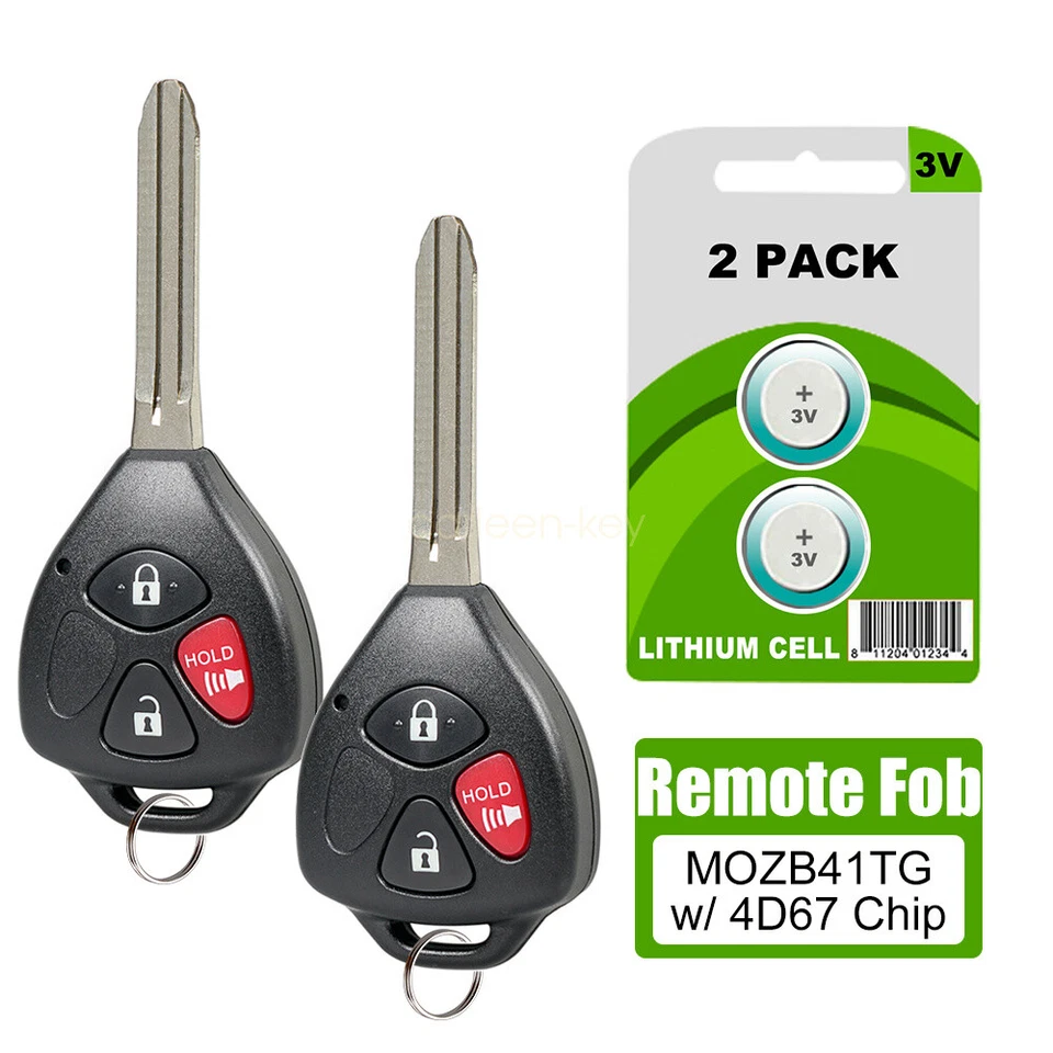 2 For 2006 2007 2008 2009 2010 Scion tC Keyless Entry Car Remote Uncut Key Fob - Image 1 of 4