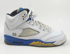 Nike Air Jordan 5 Retro Laney White/Maize/Royal Blue 440888-189 Youth Size 5.5Y - Picture 1 of 12
