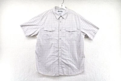 Camisa de Pesca Columbia Omi-Shade Para Hombre Talla 2X Manga Corta Bolsillos Ventilados Beige Foto 1 de 4
