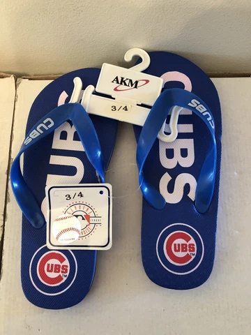 MLB Baseball Chicago Cubs Toddler Kids Flip Flops Shoes - Kid Sizes - NEW! Cover