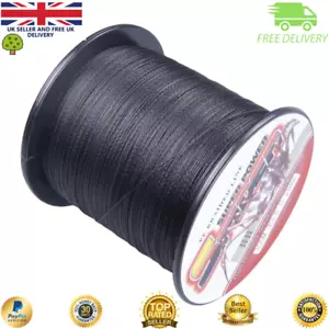 Super Dyneema 100-2000M 15LB Fishing Braid Carp Line Black Spod Marker Sea X - Picture 1 of 2