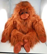 Folkmanis Orangutan Hand Puppet - 25" Large Hairy Cheeky Monkey Plush Toy Doll
