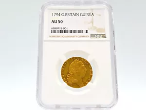 1794 NGC AU50 Great Britain Guinea *Great Eye Appeal, Scarce in Higher Grades!* - Picture 1 of 8
