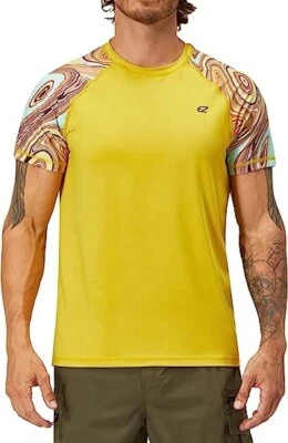 Camisas de natación de manga corta para hombre de secado rápido protector contra erupciones UPF 50+ UV protección solar Foto 1 de 4