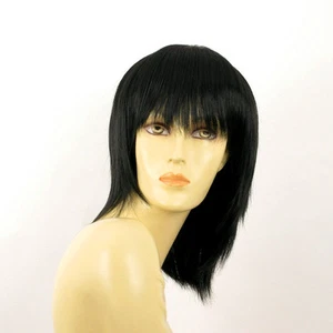 mid length wig for women black ref FANNIE 1B  PERUK - Picture 1 of 8
