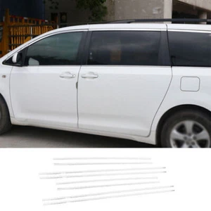 For Toyota Sienna 2011-2020 Silver steel under Window Molding Trim Decor Strips - Picture 1 of 7