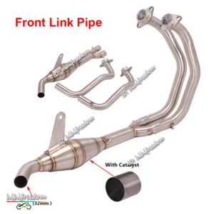 Tubo de enlace de cabezal frontal con deslizamiento para sistema de escape Yamaha YZF R3 MT03 R25 MT-25 32 mm - Imagen 1 de 6