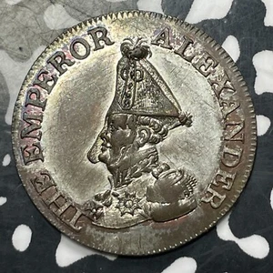 1814 G.B./Russia Peace Of 1814 Jeton Lot#JM8172 High Grade! Beautiful! 25mm - Picture 1 of 2