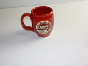 Taza de café roja Deneen Pottery 2014 Aviation Heritage Park 12 oz - Imagen 1 de 6