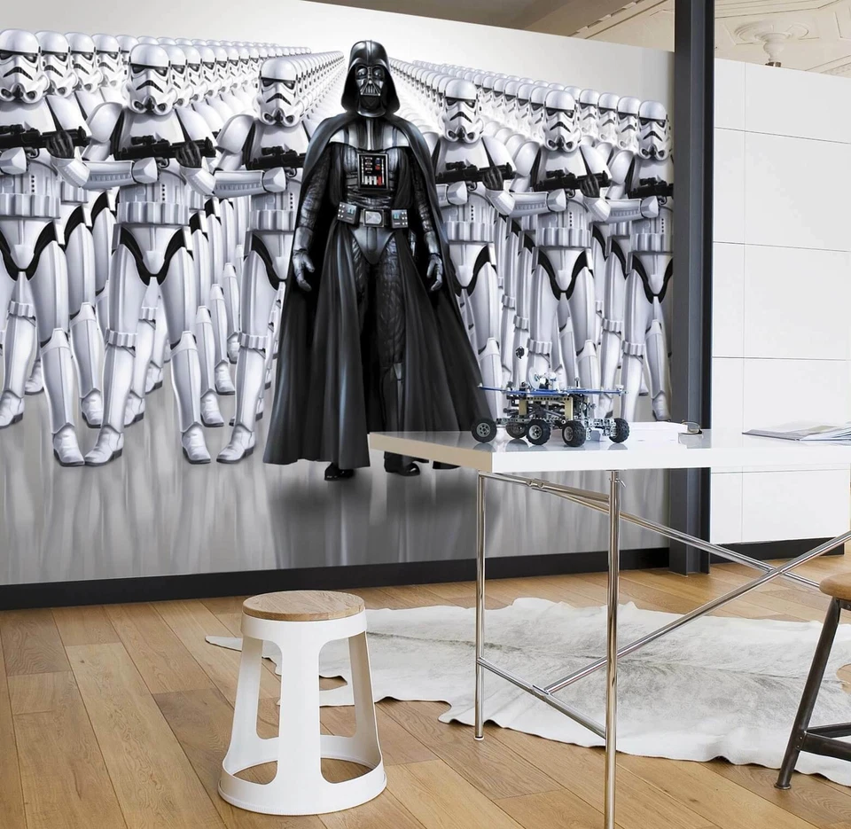 Giant wallpaper 368x254cm Star Wars Imperial Force bedroom wall mural black whit