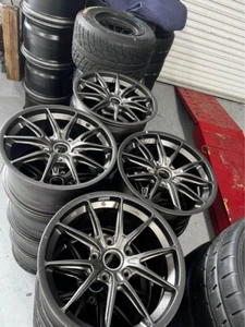 x8 Used-Good Porsche 718 Cayman GT4 Racecar Wheels 9x18 ET28 and 10.5x18 ET53 - Picture 1 of 3