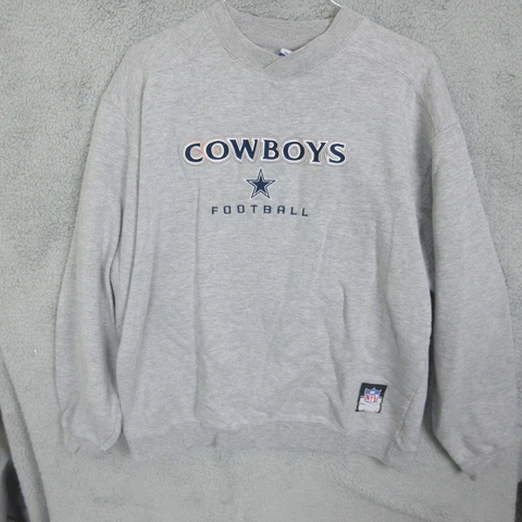 Dallas Cowboys Sweater Adult Large Gray Reebok On Field Team Apparel  NFL Cover