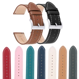 Premium Soft Genuine Cowhide Leather Watch Band Strap Quick Release18 20 22 24mm - Picture 1 of 13