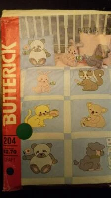 Butterick 204 Baby Quilt, Stuffed Animals & Transfers Patterns - Image 1 of 2