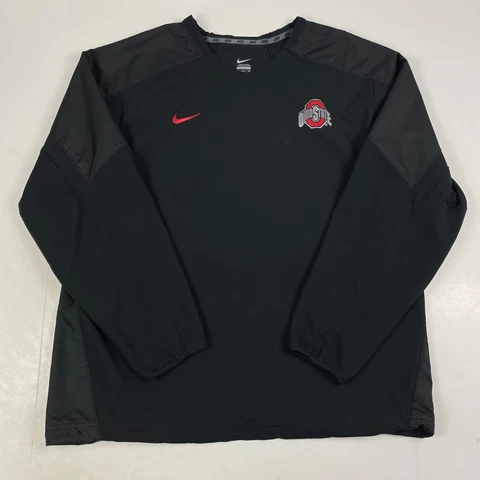 Ohio State Buckeyes Football Jacket Mens Extra Large Nike Black Windbreaker NCAA Cover