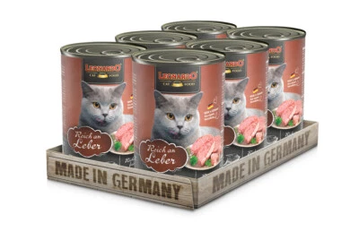 LEONARDO Reich an Leber 6x400 g Nassfutter Katzenfutter nass Katze Dose Futter - Bild 1 von 2