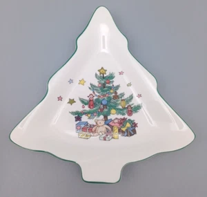 NIKKO "Happy Holidays" Small Candy Dish Christmas Tree Design, 6 1/2" -1pc - Picture 1 of 5