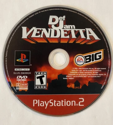 Def Jam Vendetta (Sony PlayStation 2, 2003) PS2 Greatest Hits Disc Only Game - Image 1 of 4