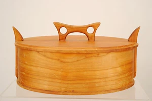 Schwedische Holzdose/Schachtel/Deckeldose oval - Picture 1 of 10